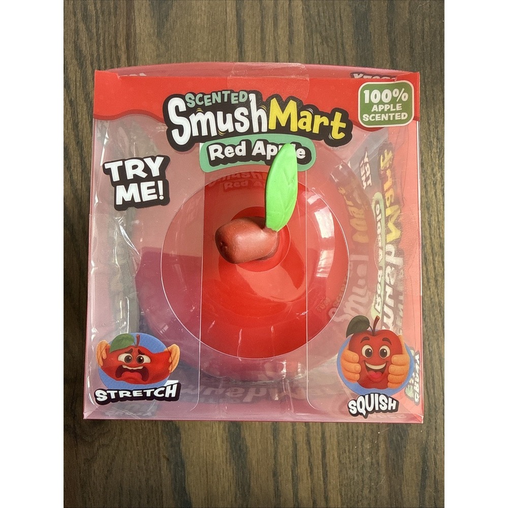 Crazy Fun SmushMart Red Apple Scented Tactile Squeeze Toy 6+ Years - Picture 2 of 4